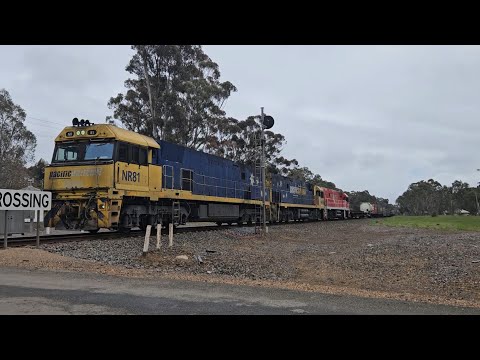 3XM4 PN Steelie/intermodal (3 locos), Spencer Jnc to Melbourne, 1142, 25/9/24, Great Western VIC