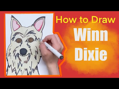 How to Draw Winn Dixie | KidsDraw4Fun | Art Lessons for Kids