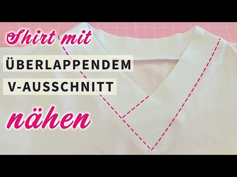 V-Ausschnitt nähen für Anfänger 🌹 Langarmshirt Fleur