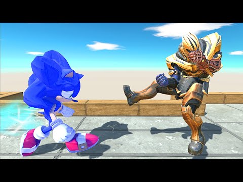 DEATH RUN SONIC VS THANOS - Animal Revolt Battle Simulator
