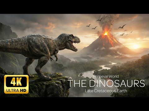 Primeval World | The Dinosaurs (66M BCE) | Late Cretaceous Earth | Relaxing Music 4K UltraHD
