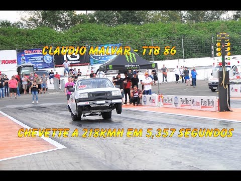 Chevette TTB 86 a 218kmh em 5,357s Segundos 201m