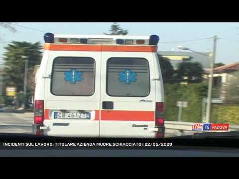 INCIDENTI SUL LAVORO: TITOLARE AZIENDA MUORE SCHIACCIATO | 22/05/2020