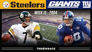 Ben &amp; Eli EPIC Rookie Duel! (Steelers vs. Giants 2004, Week 15)