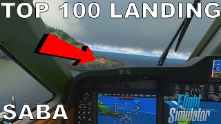 Microsoft Flight Simulator 2020 | Landing Challenge - Saba | Top 100