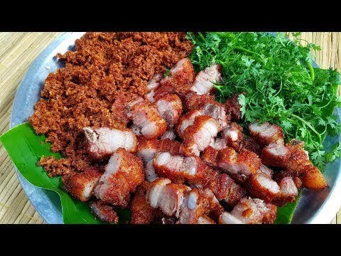 A side dish with fish 211 : fermented pork sausage pork belly fried
