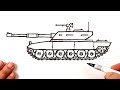 How to draw a tank step by step easy