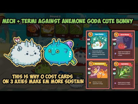 Budget Team Mech + Terminator Update vs Anemone Goda, Anemone Cute Bunny and Poison - Axie Infinity