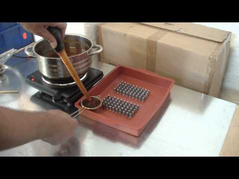 Bleigeschosse für's Wiederladen und Schießen via "Pan Lube" fetten - Methode 2