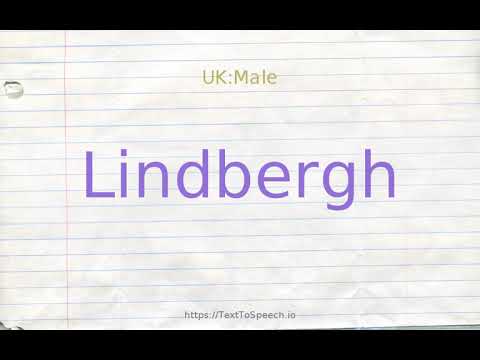 How to pronounce lindbergh