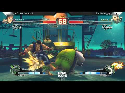 Final Round 16 Super Street Fighter 4 Arcade Edition Top 16 XsK Samurai vs Justin Wong