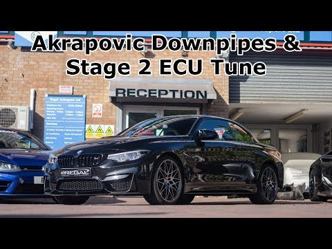 BMW M4 Akrapovic Downpipe & Stage 2 ECU Tune Install at Regal Autosport, Southampton
