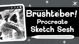 Brushtober Sketch Sesh! Explore Procreate 5.4 NEW brushes // Making Art Everyday