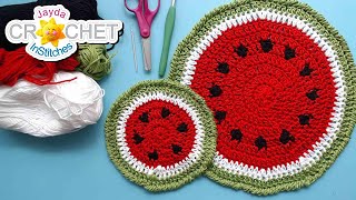 Watermelon Coaster - Jayda InStitches Crochet Party Live - July 7, 2025