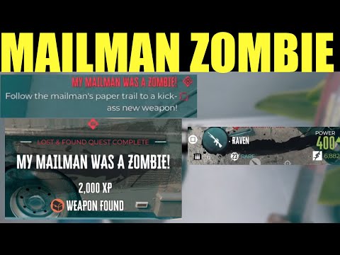 follow the mailman's paper trail to a new weapon Dead island 2 (my mailman was a zombie walkthrough)