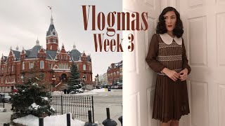 Vlogmas Week 3 2021 - Trip to Stratford, Snow and Antique Shopping | Carolina Pinglo