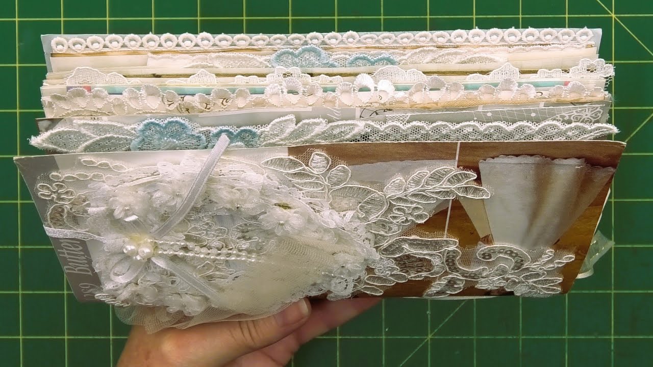 Wedding Junk Journal with lace sampler printable