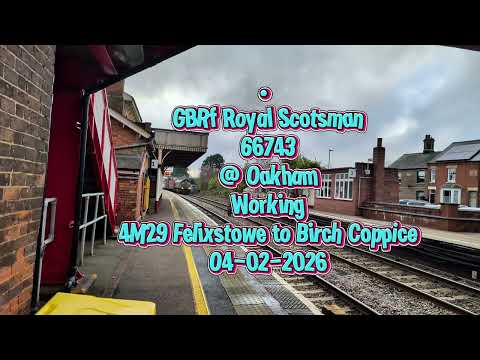 GBRf 66743 “Royal Scotsman” Class 66 | Felixstowe–Birch Coppice Intermodal at Oakham