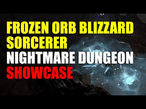 An endgame viable Frozen Orb + Blizzard Sorcerer (Nightmare Dungeon Showcase with Build/Paragon)