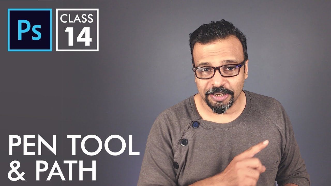 Pen Tool and Path - Adobe Photoshop for Beginners - Class 14 - Urdu / Hindi