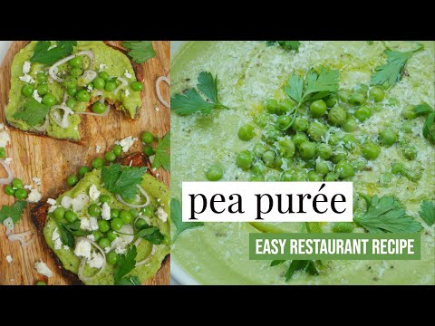 How to Make PERFECT Pea Purée w/ Frozen Peas | EASY 15 MIN Restaurant Recipe | Dip, Toast + Plating