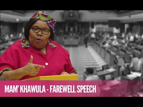 Mam' Khawula - Farewell Speech.