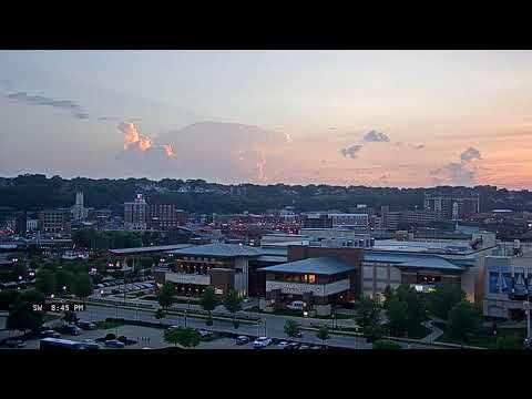 Thunderstorm Blowup at Sunset