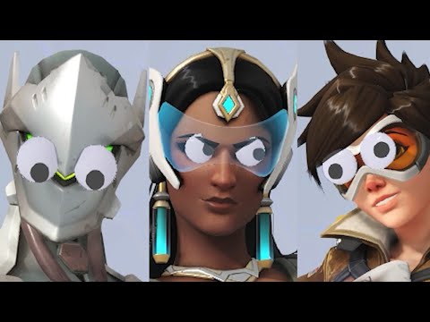 Overwatch - GOOGLY EYES on ALL Heroes! Aprils Fool's Day 2020 👀