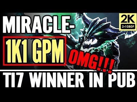 1k1 GMP with OD Miracle Max Level Farming Hero and Creeps TI7 Champ Dota 2