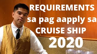 Requirements sa CRUISE SHIP 2020