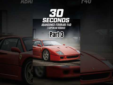 Thumbnail for Abandoned Ferrari F40 Restoration in 30 Seconds 😳 | Supercar Rebuild #shorts #trending #ferrarif40 by Lamborghini, Ferrari, Supercar, rall, Ferrari F40, Hybrid electric vehicle, rally, Car, Vehicle, Van