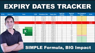 Expiry Dates Tracker in Excel – SIMPLE Formula, BIG Impact / Excel