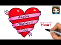 How To Draw A Heart With Ribbon ️ Mother S Day