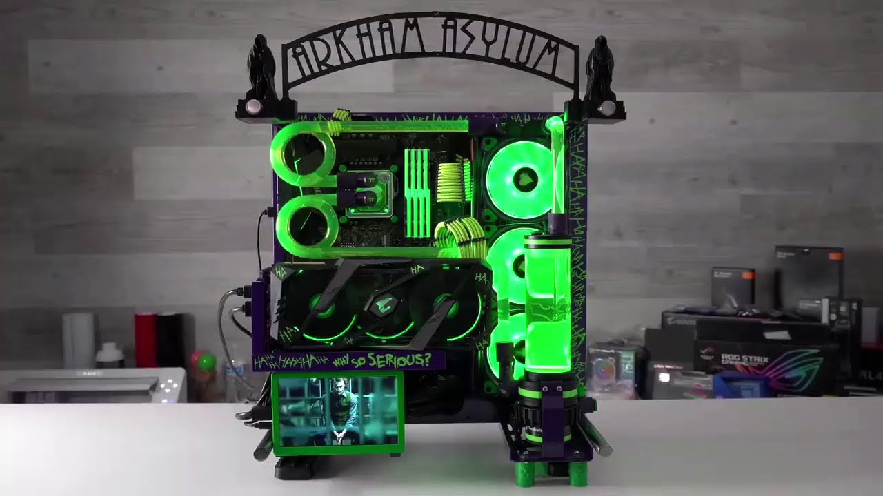 ULTIMATE JOKER Themed Custom Water Cooled Gaming PC Build