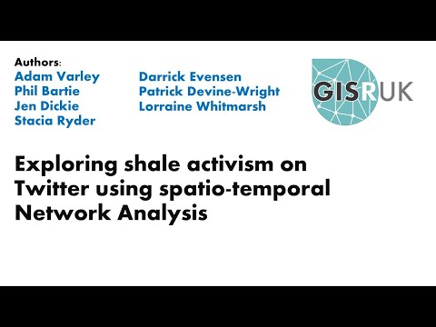 GISRUK 2021: Paper 42 - Exploring shale activism on Twitter using spatio temporal Network Analysis