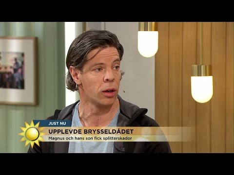 Magnus och hans son upplevde terrorrattentatet i Bryssel - Nyhetsmorgon (TV4)