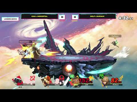 Uprising: KAO + Immortal (ROB/Bowser) vs Wilf + Dufaux (Villager/Shulk)