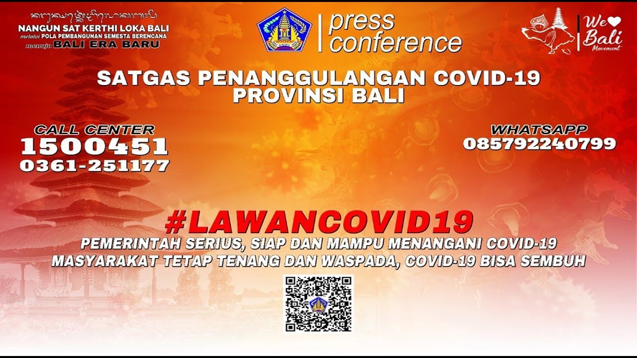 Siaran Pers Perkembangan Penanggulangan COVID–19 Provinsi Bali per 20 Maret 2020