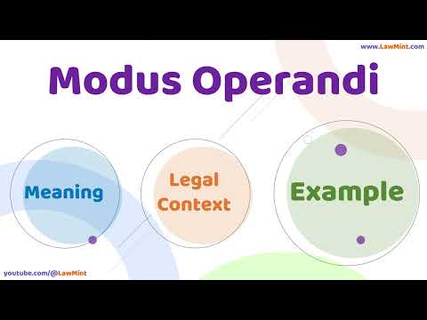 Modus Operandi Meaning Legal Context & Example Legal Terms Simplified @LawMint