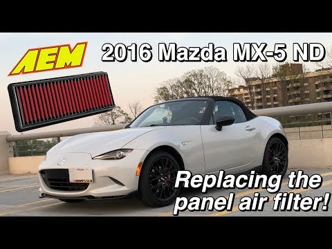 MX-5 Miata ND Drop-In Air Filter Replacement (AEM Dryflow Filter)