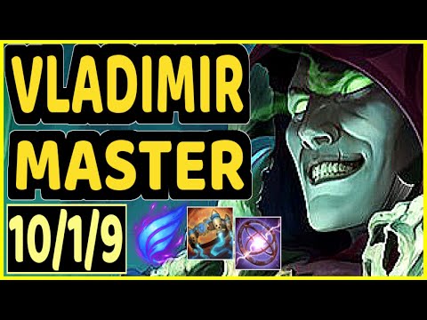 KHAN (VLADIMIR) - 10/1/9 KDA TOP GAMEPLAY - KR Ranked MASTER