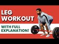 Full Leg Workout - 1 | Push Pull Legs Split Program | In Hindi