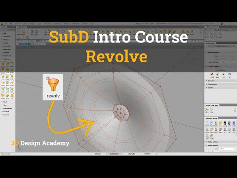 Autodesk Alias Tutorials, SubD Intro 10 - Revolve
