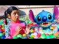 Ellie Charlotte Eva Vs Stitch Sneaky Pool Prank Showdown