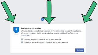 Fix facebook login approval needed solution | Confirm your identity facebook problem solved