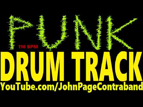 Skate Punk Drum Backing Track 110 bpm DRUMS ONLY