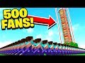 500 FANS vs WORLD'S TALLEST & SAFEST MINECRAFT HOUSE! 500 FANS vs WORLD'S TALLEST & SAFEST MINECRAFT HOUSE!
