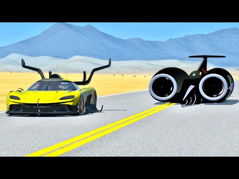 Koenigsegg Tornado Concept vs SSC Thrust - Desert Drag Race 10 KM