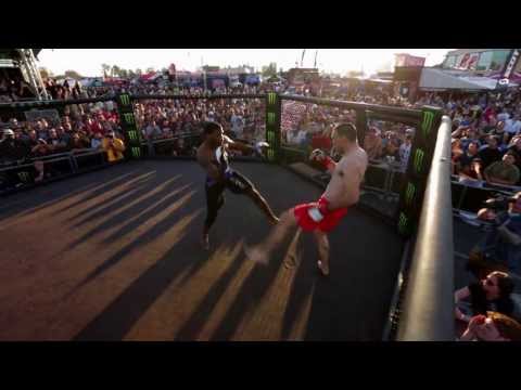 Monster Energy MMA Fight During Supercross Pit Party!