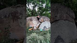 Video thumbnail of Problem 109 Right (Chapeau), 3+. Targasonne